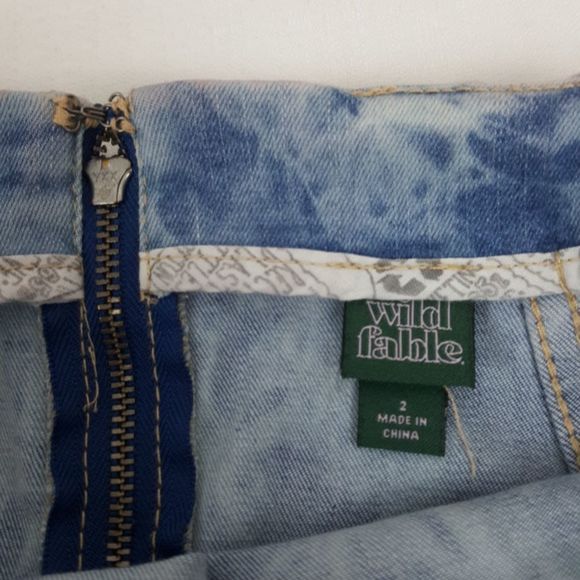 Wild Fable Tie Dye Seamed Denim Jean Skirt - Picture 4 of 9